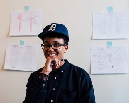 Designer of the first 'Alternity' maternity line for genderqueer parents
