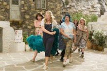 A scene with Meryl Streep singing in 'Mamma Mia!'