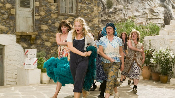 A scene with Meryl Streep singing in 'Mamma Mia!'