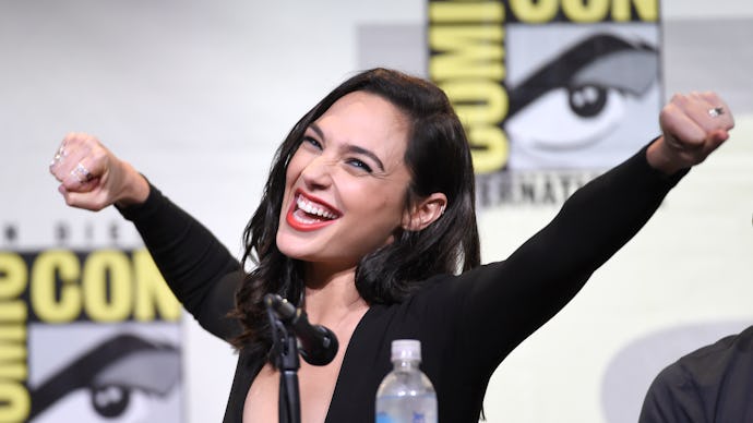 Gal Gadot at a panel at Comic-Con in San Diego
