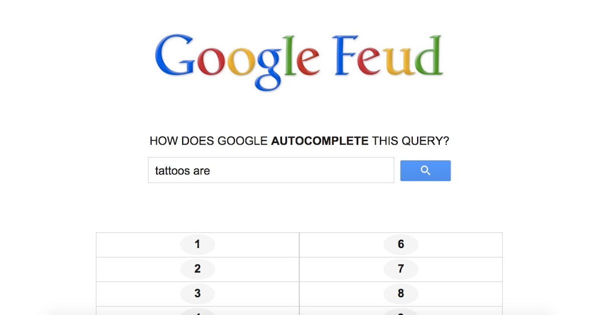 A Google Version of Family Feud Challenges How Much You Know About How  Other People Think