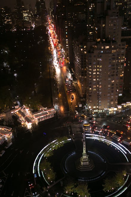 Columbus Circle at night in NYC