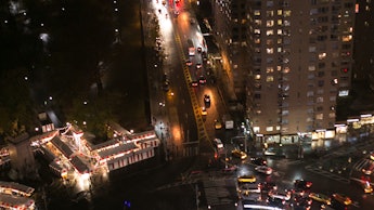 Columbus Circle at night in NYC