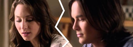 A collage of Spencer Hastings and Caleb Rivers from 'Pretty Little Liars'
