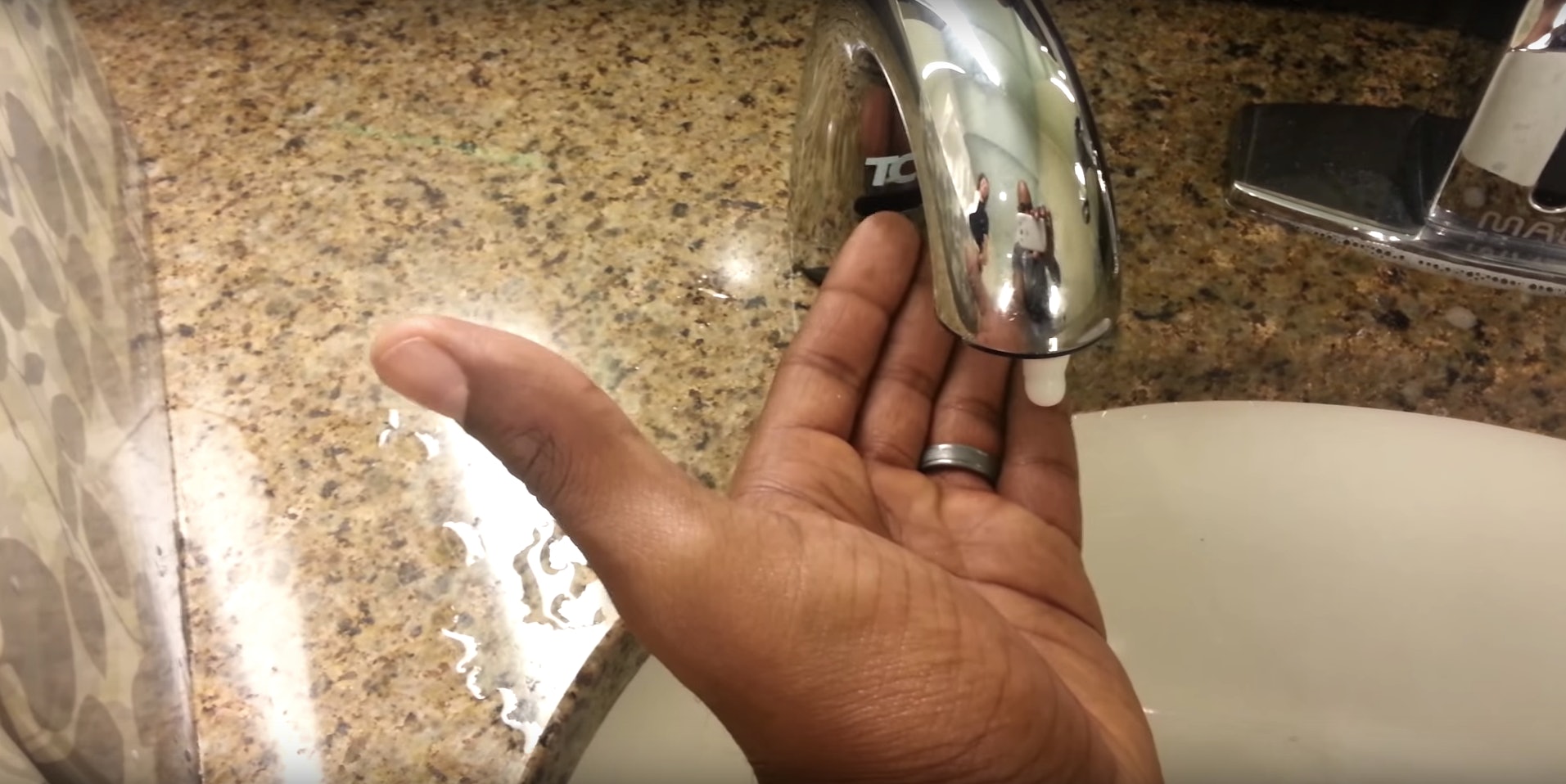 black hand soap dispenser