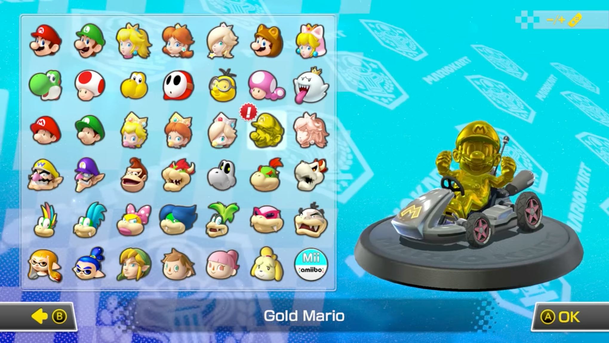 'Mario Kart 8 Deluxe' Unlockable Characters Getting Gold Mario on the