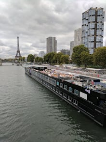 A semi-aerial view of he first-ever river cruise designed for millennials 