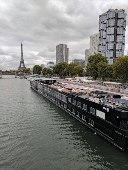 A semi-aerial view of he first-ever river cruise designed for millennials