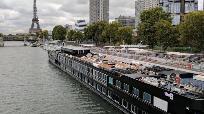 A semi-aerial view of he first-ever river cruise designed for millennials 