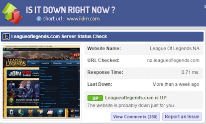 Are League of Legends Servers Down? Check League of Legends Server Status,  Maintenance, Problems and Outages - News