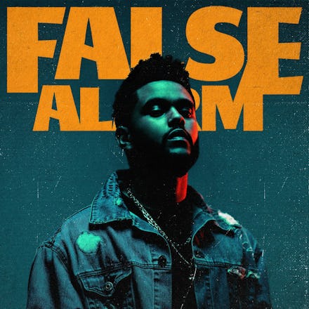 The weeknd on the cover of his song false alarm from the upcoming album starboy