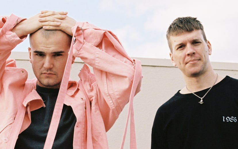 Members of Fortunes Barnaby Matthews and Conor McCabe posing for a photo