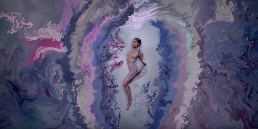 Ariana Grande in her music video for "God is a Woman"