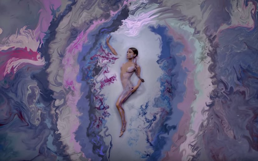 Ariana Grande in her music video for "God is a Woman"
