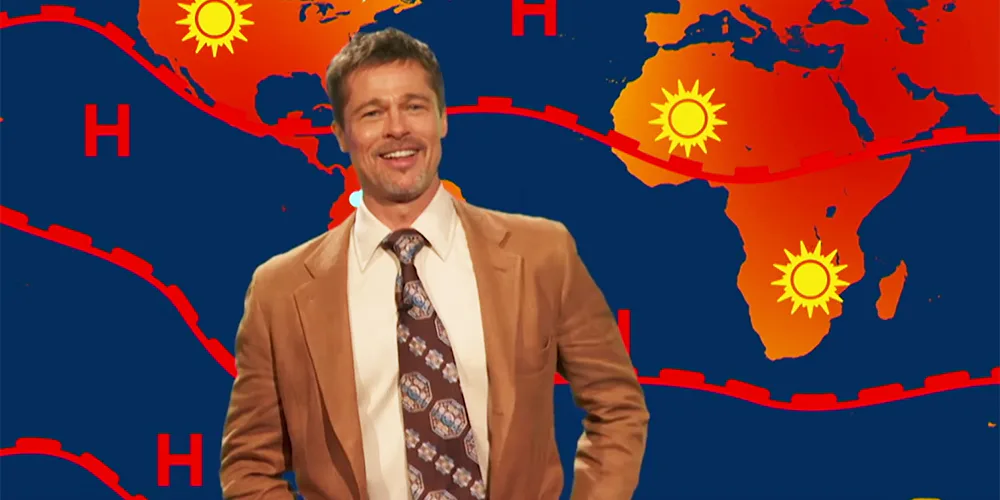 Brad Pitt Is A Weatherman Now