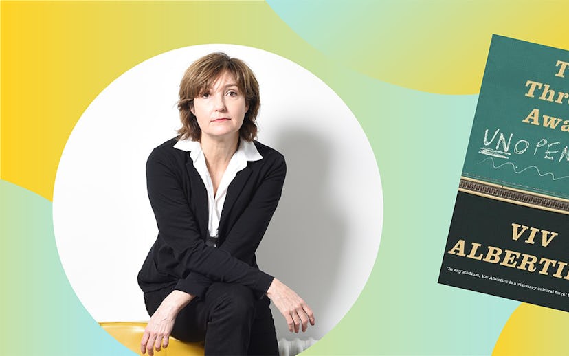 A collage of Viv Albertine next to her memoir