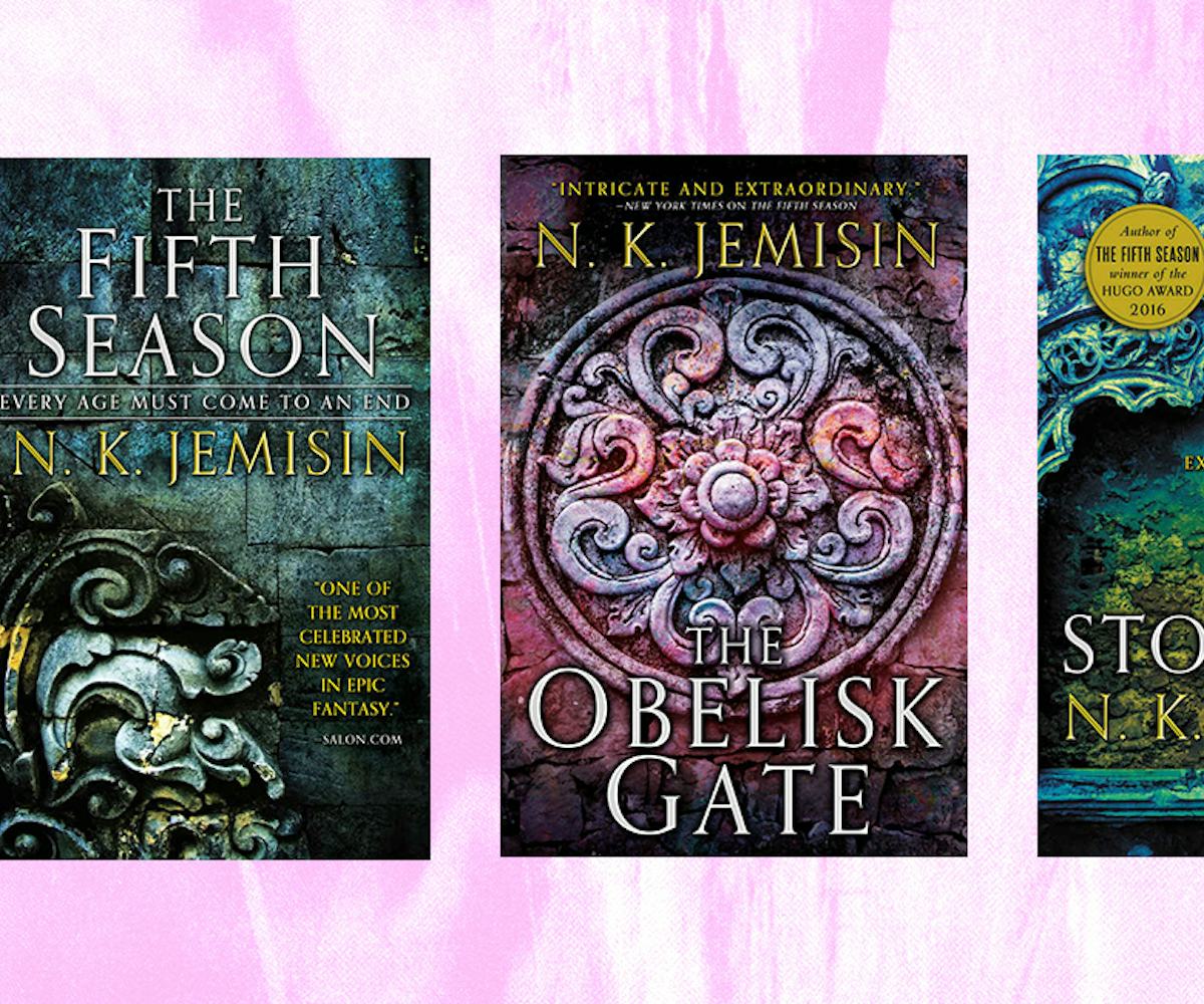 N.K. Jemisin's Broken Earth trilogy, The Fifth Season, The Obelisk Gate, and The Stone Sky