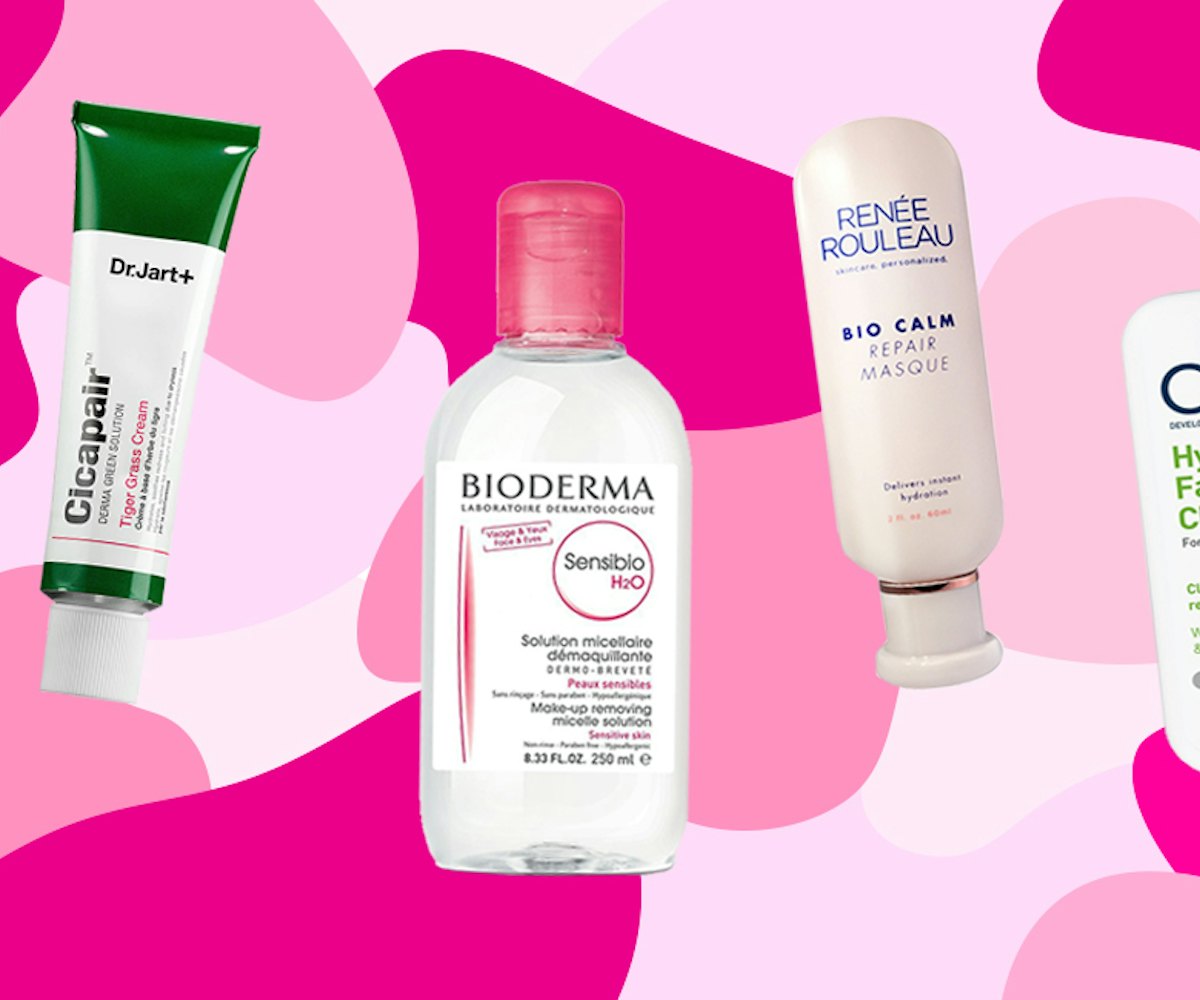 Products that are used to care for sensitive skin