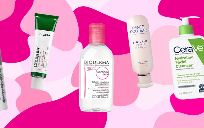 Products that are used to care for sensitive skin
