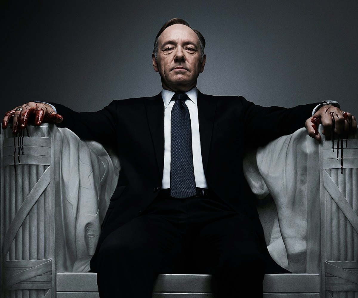Kevin Spacey in the promo for the TV show 'House of Cards,' on the set where staffers have accused h...