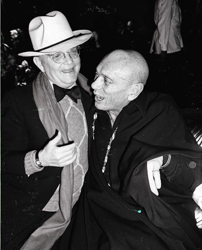 Truman Capote and Yul Brynner at an Academy Awards party back in 1978