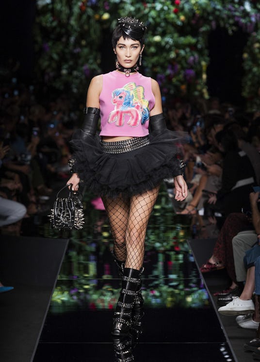 Moschino’s MFW Show Was A Garden Party Filled With Biker Ballerinas