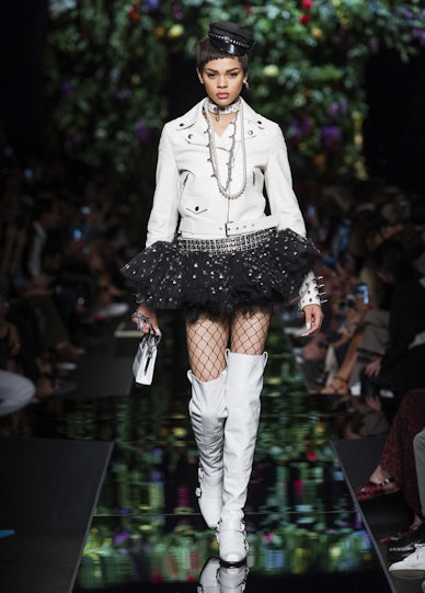 Moschino’s MFW Show Was A Garden Party Filled With Biker Ballerinas