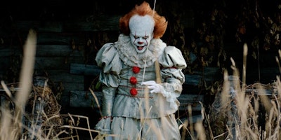 Bill Skarsgard as Pennywise in Andres Muschietti's "IT" 