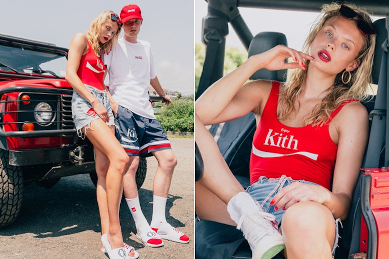 Streetwear collaboration shirts and shorts of the Kith and Coca-Cola brands