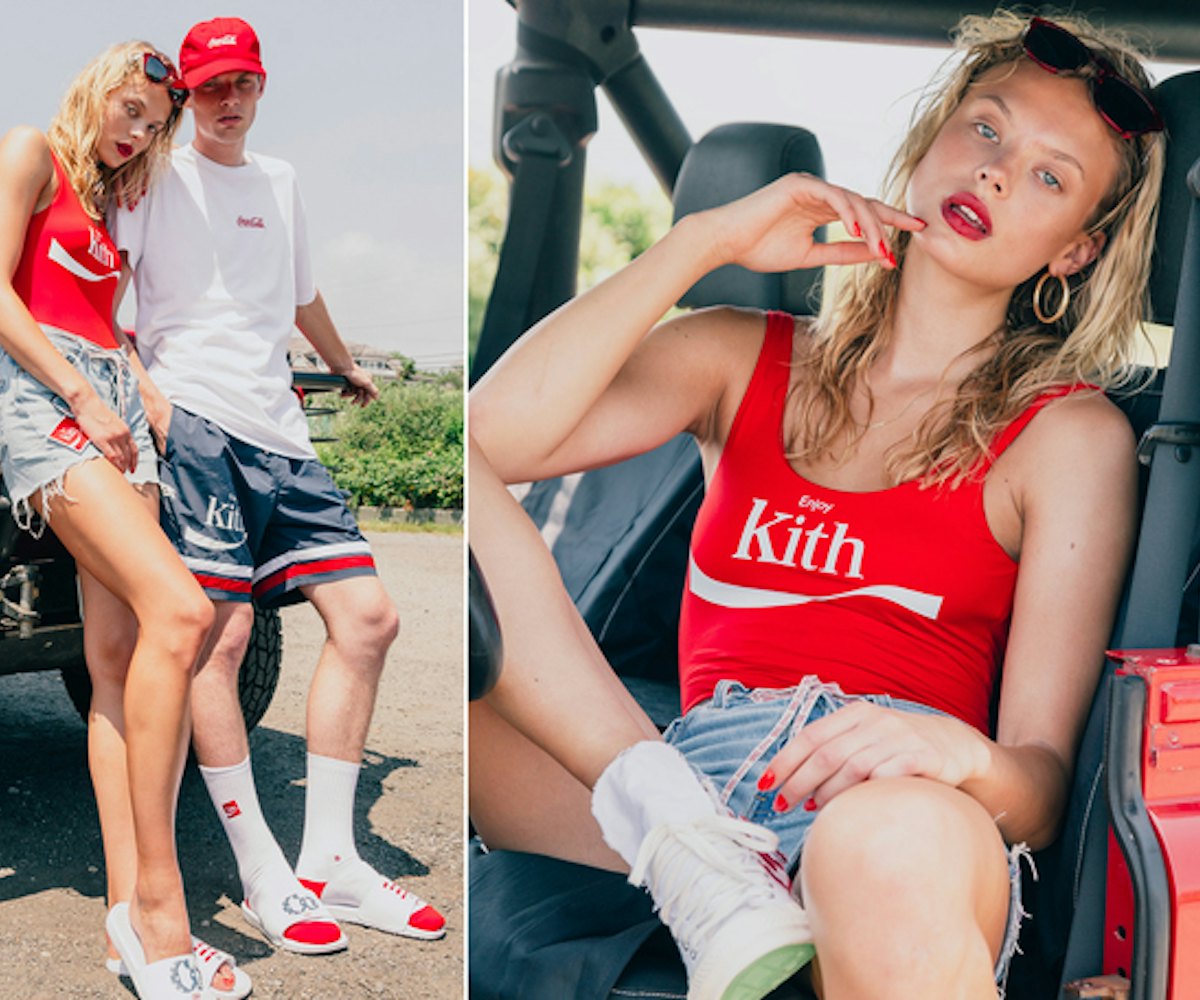 Streetwear collaboration shirts and shorts of the Kith and Coca-Cola brands