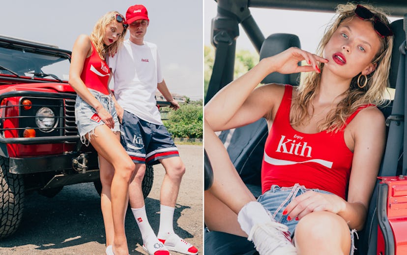 Streetwear collaboration shirts and shorts of the Kith and Coca-Cola brands