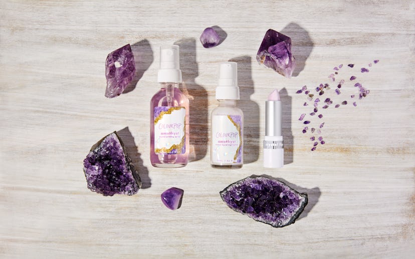 Purple ColourPop crystal-infused collection