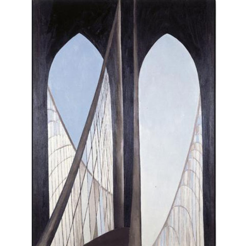 Illustration of the Brooklyn Bridge by Georgia O’Keefe