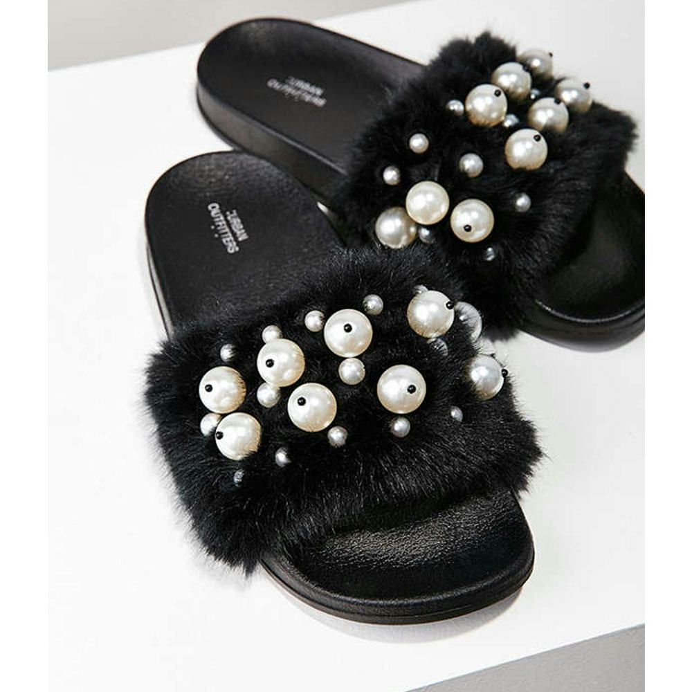 fuzzy sandals