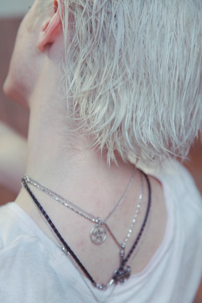 STEVEN MEISEL CHAIN NECKLACE - Aged silver