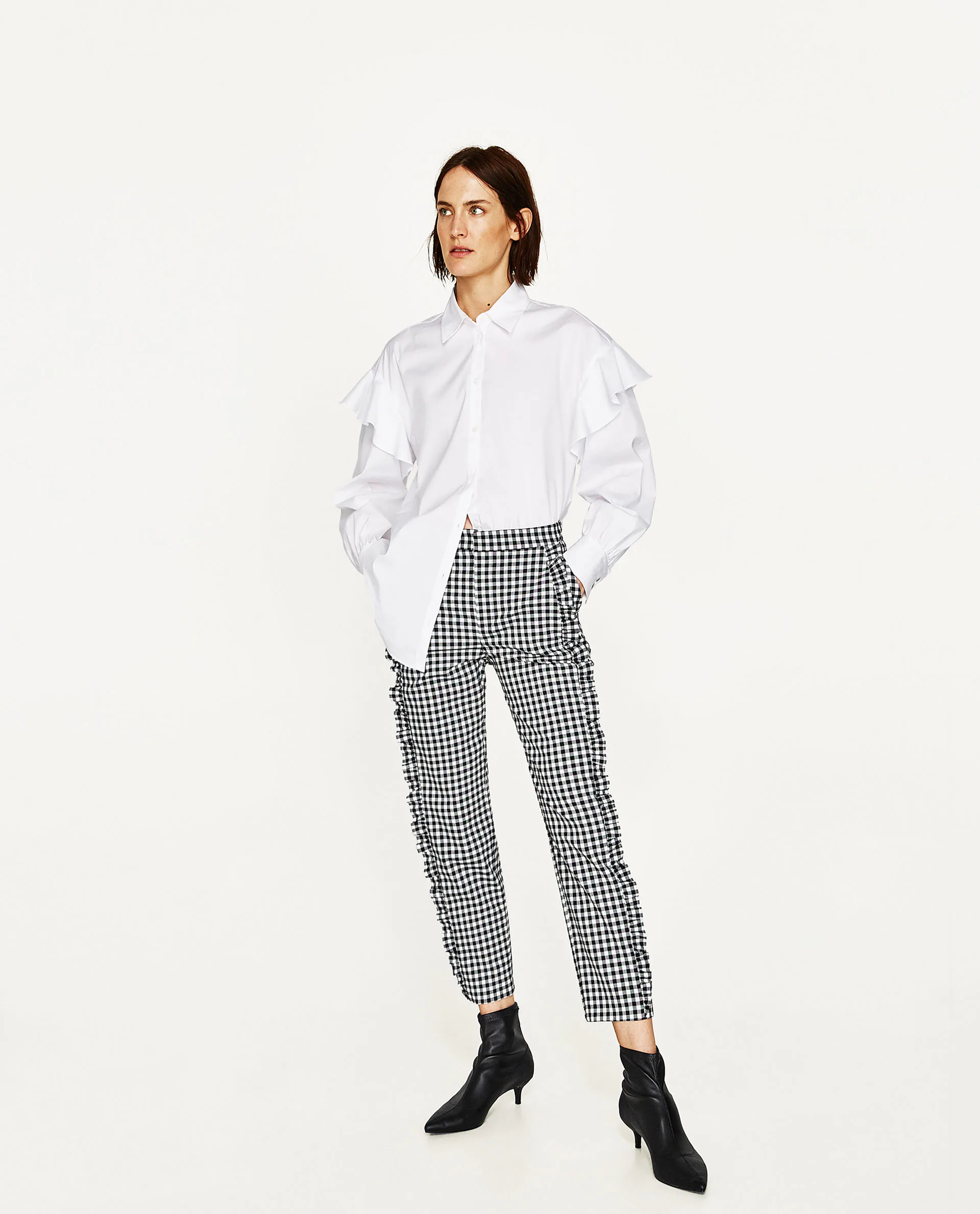Sara 7/8 Pant - Red Gingham