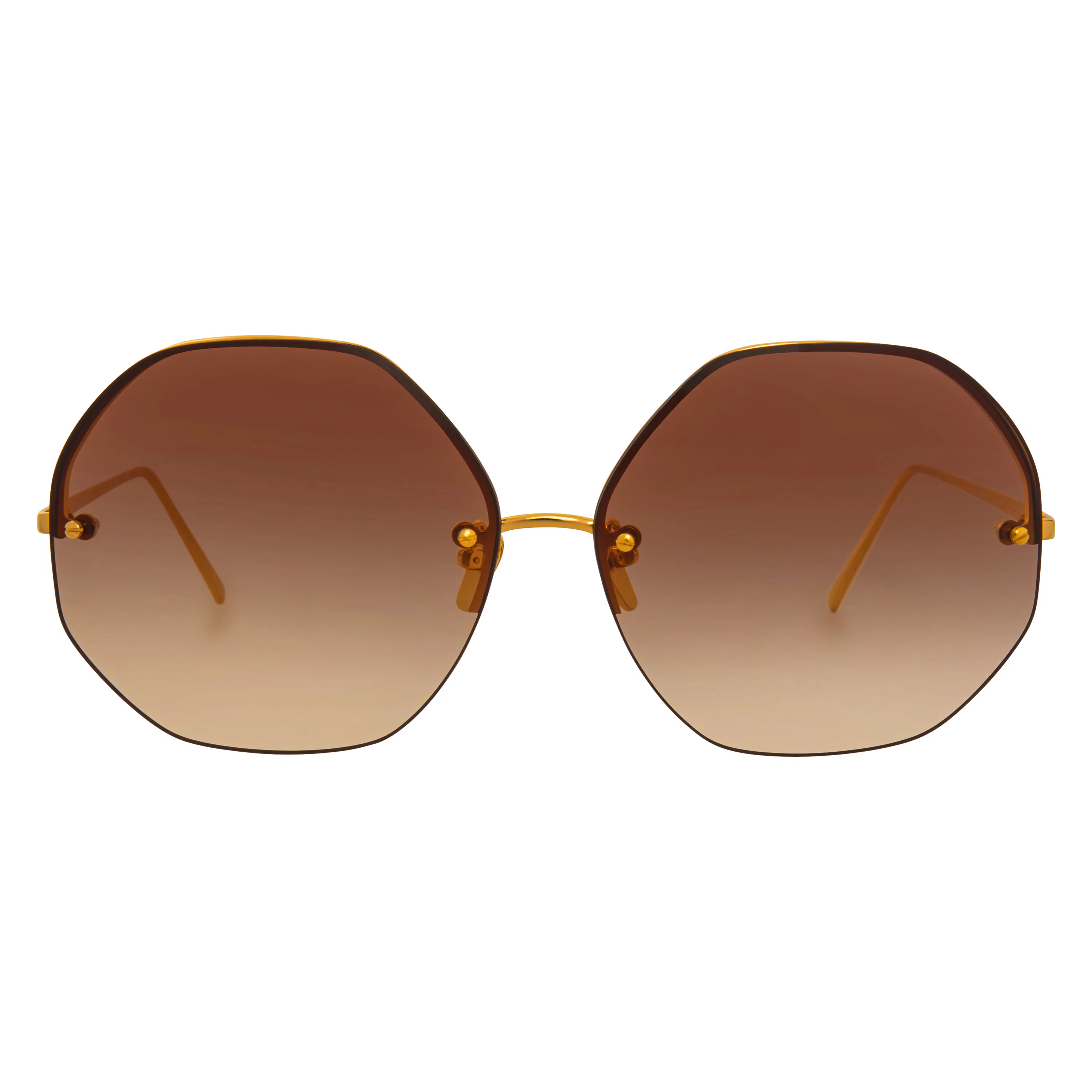 Linda Farrow Camila Hexagon Sunglasses In N - NWT Linda Farrow Alessandra - Black – endlesseyewear main image 2