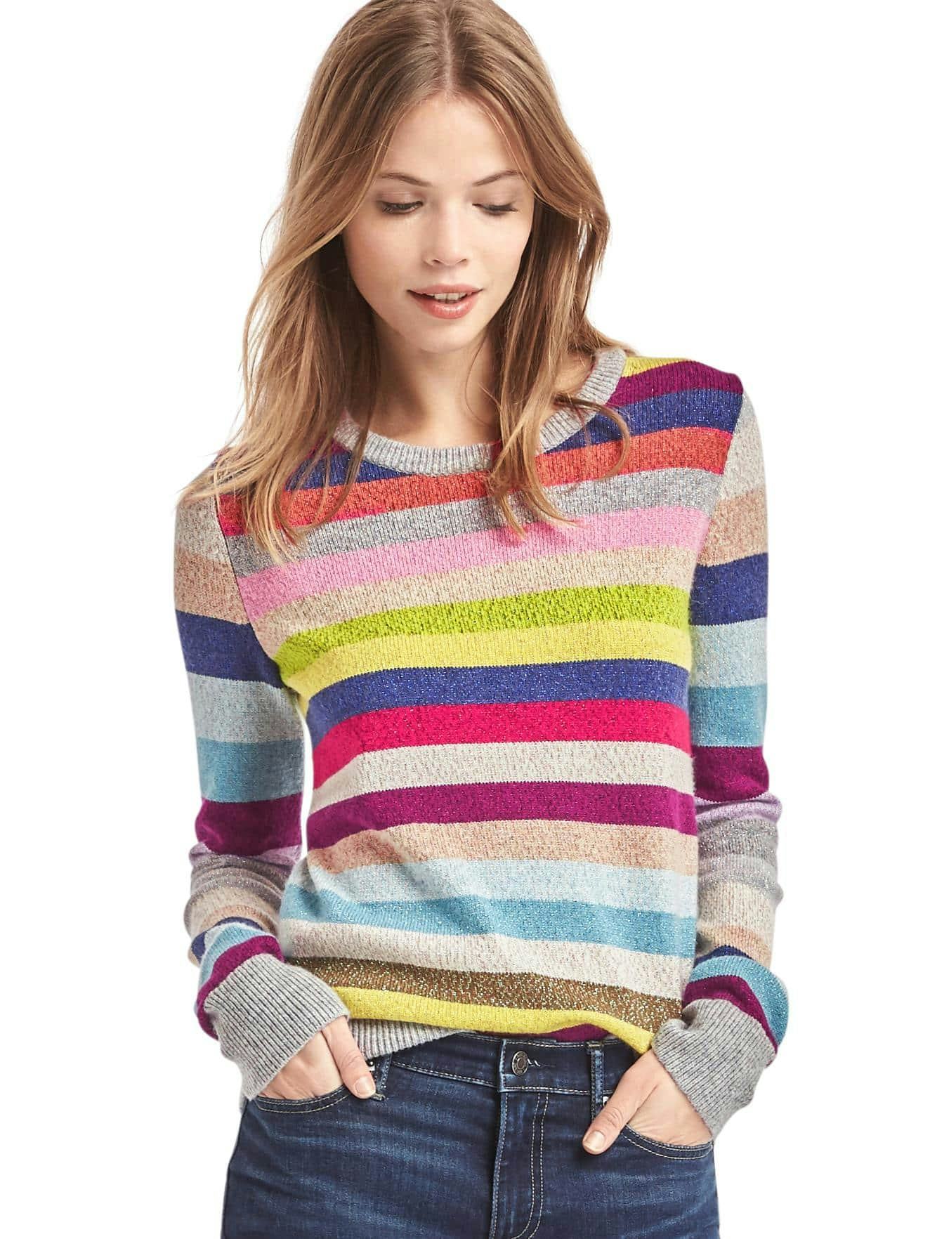 gap rainbow stripe sweater