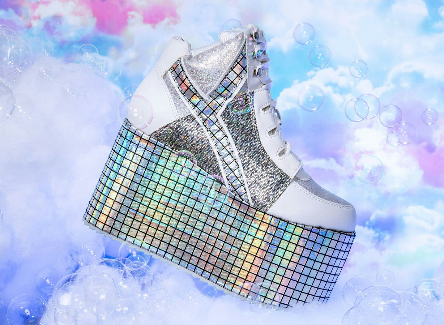 Holographic hot sale platform sneakers