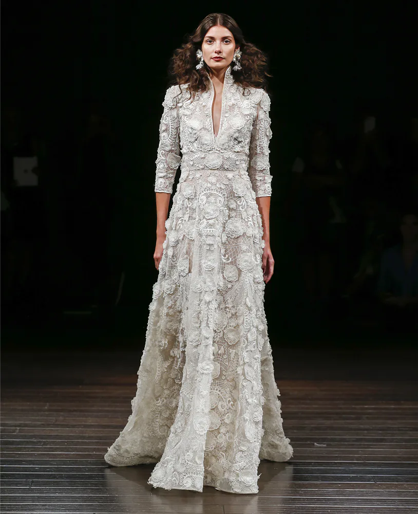 witchy boho wedding dress Witchy Bridal: Stunning Beaded Corset Wedding Dresses