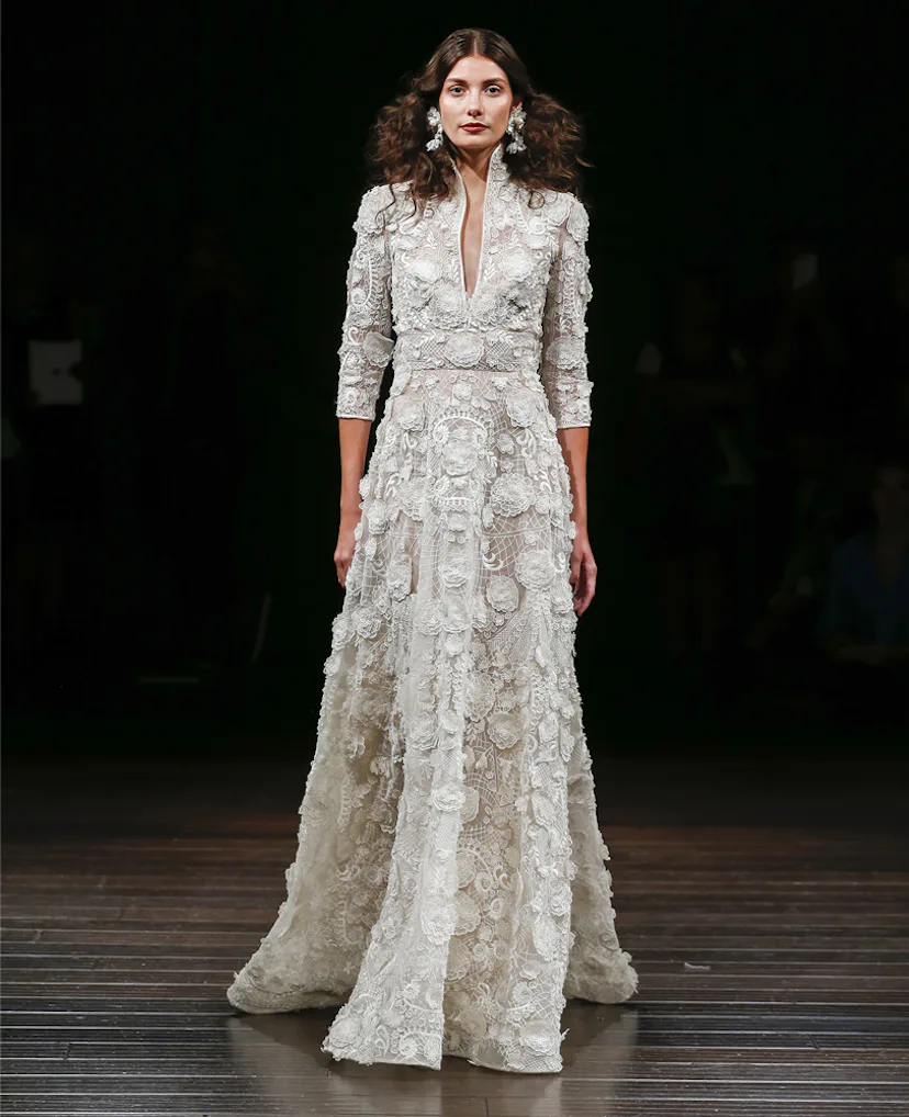 witchy boho wedding dress Witchy Bridal: Stunning Beaded Corset Wedding Dresses