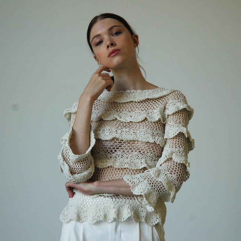 Nikki Chasin, Lia Crochet Ruffle Top