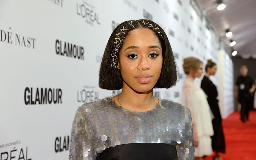 DJ Kitty Cash at the Glamour Woman of the Year 2016 red carpet with a hairdo with a lot of bobby pin...