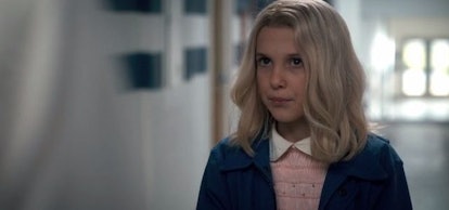 Eleven is wearing Nancy's lace-front blonde wig in the Stranger Things