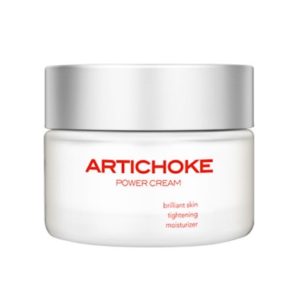 Yuri Pibu's Artichoke night cream in a white package with red text on the front