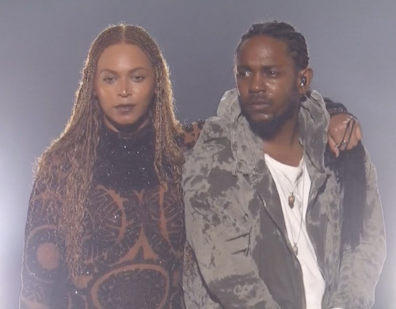 Beyoncé and Kendrick Lamar standing next to each other at the BET Awards
