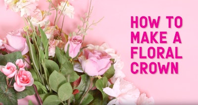White and soft-pink flowers that can be turned into a fun crown.