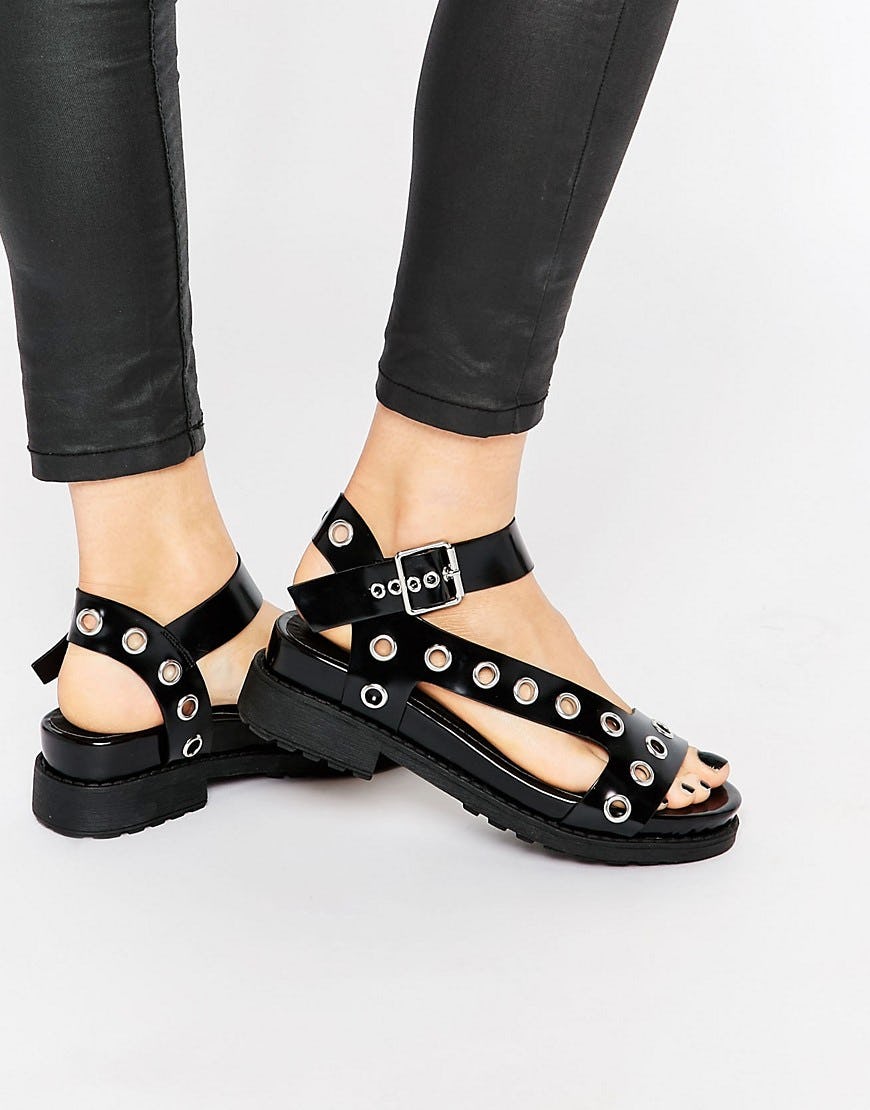 select black sandals