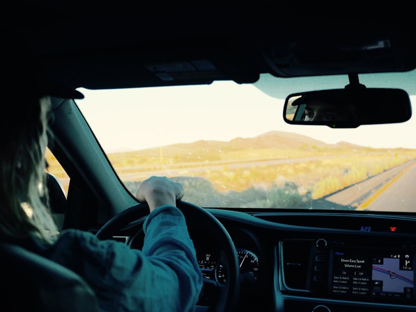 A Figs Vision member driving a car