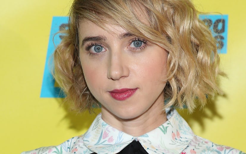 Zoe Kazan from the movie "My Blind Brother" posing on the red carpet